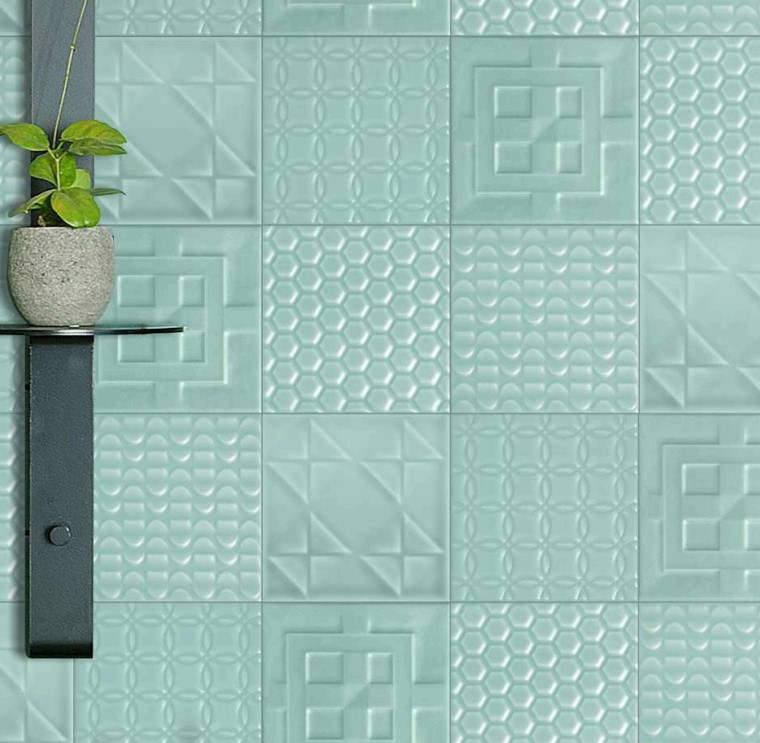 Subway Tiles 150x150 MM Square Ceramic Wall Tiles for Kitchen & Bathroom